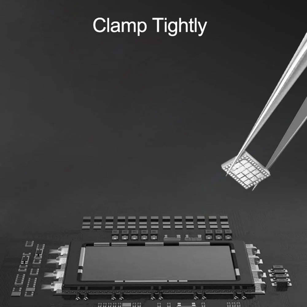RELIFE SK-11 Straight Tip Tweezers with Holes Stainless Steel Precision Tweezers Circuit Board Repairing Tool - 4