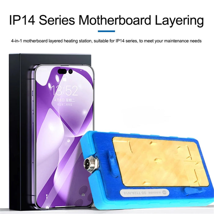SUNSHINE SS T12A-N14 Motherboard Layering Heating Table for iPhone 14 / 14 Plus / 14 Pro / 14 Pro Max 4-in-1 Motherboard Repair Heating System Preheating Welding Platform - 3