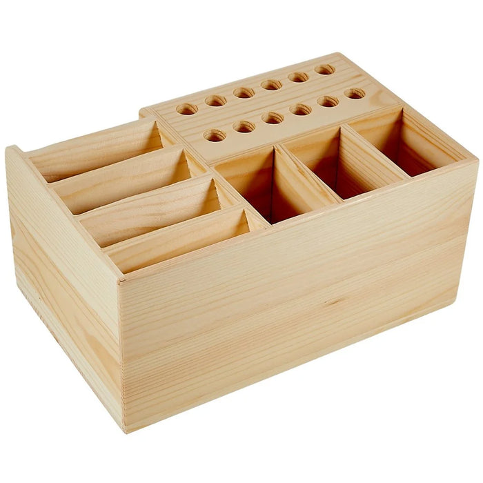 BEST Multi-function Wooden Storage Box Screwdriver Tweezers Holder Mobile Phone Repair Tool Parts Box - 3