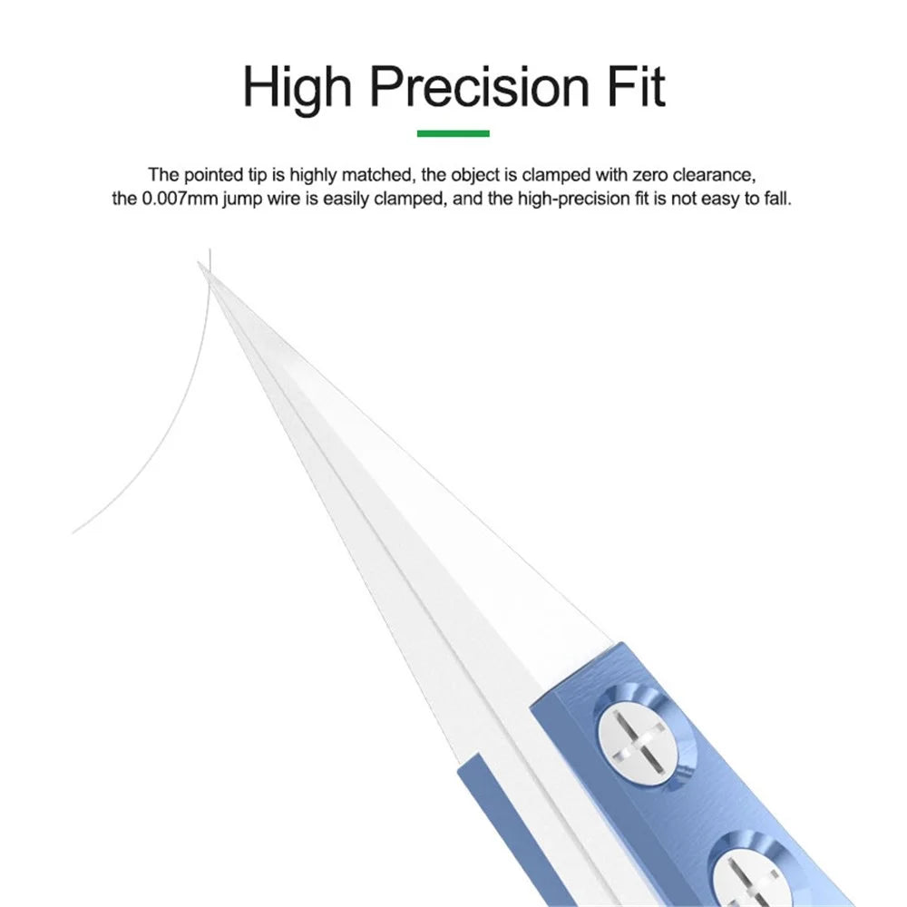 RELIFE RT Precision Ceramic Tweezers Titanium Alloy High Temperature Resistant Tweezers - RT-11E - 4