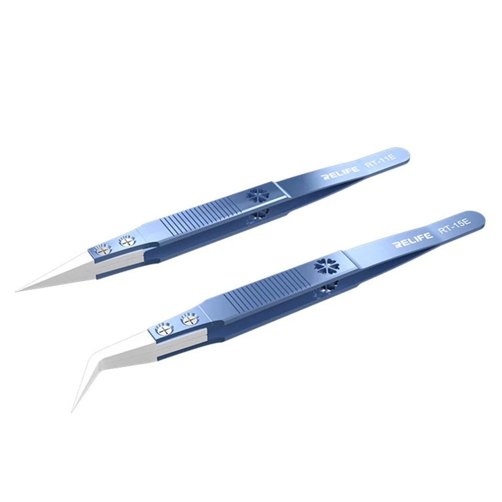 RELIFE RT Precision Ceramic Tweezers Titanium Alloy High Temperature Resistant Tweezers - RT-11E - 7
