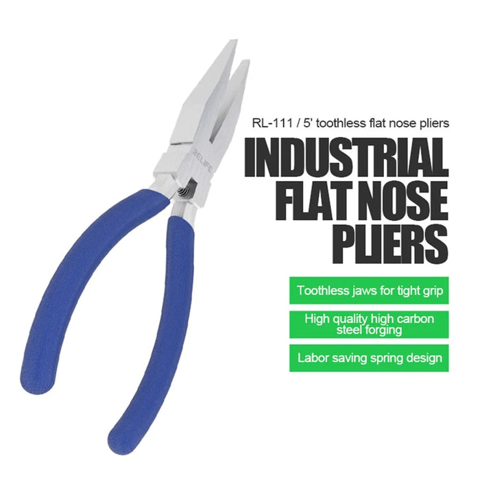 RELIFE RL-111 Industrial Toothless Flat-Nose Plier High Hardness Flat-Tips Plier for Bending and Straightening Wire - 2