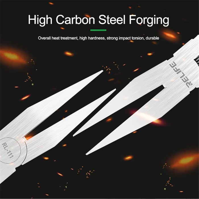 RELIFE RL-111 Industrial Toothless Flat-Nose Plier High Hardness Flat-Tips Plier for Bending and Straightening Wire - 4