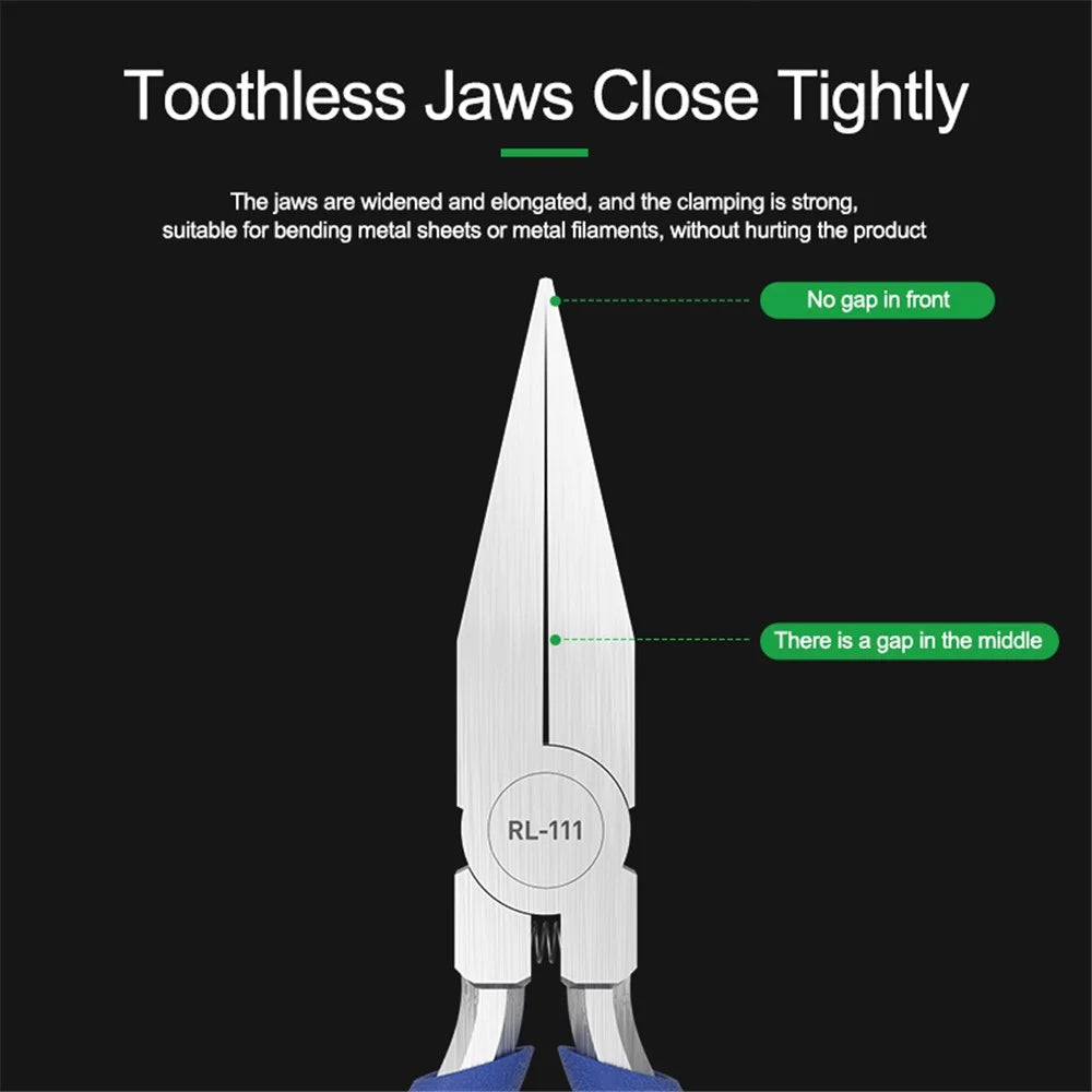 RELIFE RL-111 Industrial Toothless Flat-Nose Plier High Hardness Flat-Tips Plier for Bending and Straightening Wire - 6