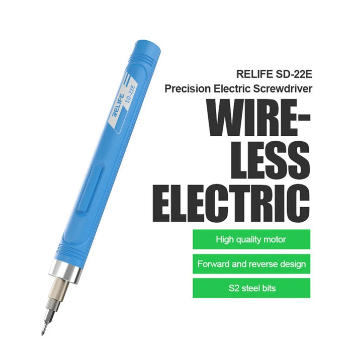 RELIFE SD-22E Precision Electric Screwdriver Rechargeable Repair Power Hand Tool with 10Pcs Bits for Repair Phones - 2