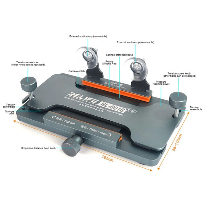 RELIFE RL-601S Mini Multi-Function Dismantling Screen Pressure Holding Fixture Phone Screen Removal Tool - 6
