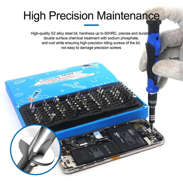 SUNSHINE SS-5121 66-in-1 Precision Screwdriver Set 64 Bits Magnetic Driver Kit Professional Electronics Repair Tool - 6