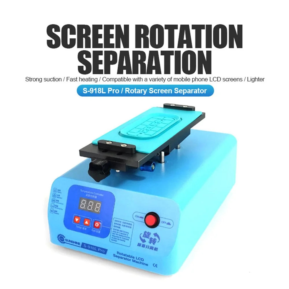SUNSHINE S-918L Pro Rotary Screen Splitting Machine Mobile Phone LCD Screen Separator Machine - US Plug - 2