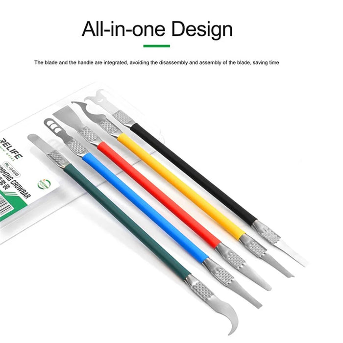 RELIFE RL-049B Mobile Phone CPU Glue Remover Tools SSD Solid State Drive BGA Chip Glue Removing Crowbar Set - 2