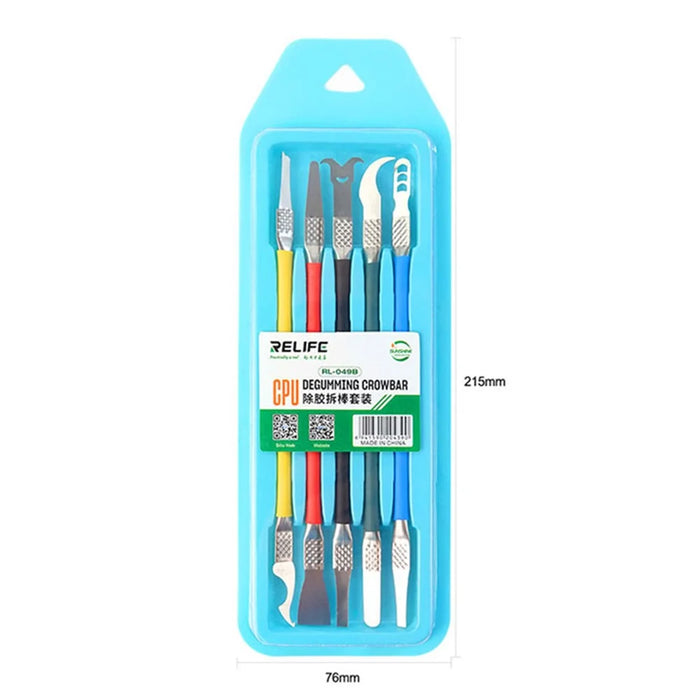 RELIFE RL-049B Mobile Phone CPU Glue Remover Tools SSD Solid State Drive BGA Chip Glue Removing Crowbar Set - 6