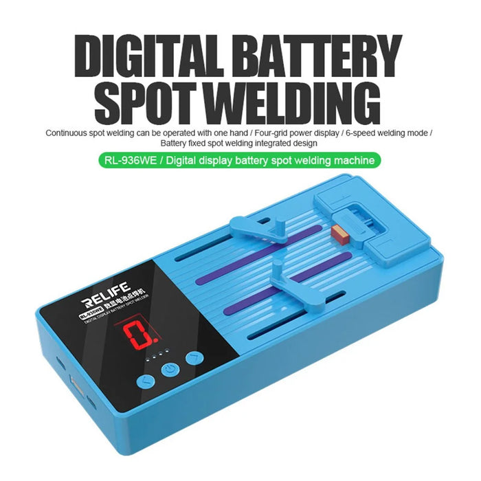 RELIFE RL-936WE Battery Mini Spot Welder Portable Mini Spot 6 Gear Adjustable Handheld DIY Spot Welding Tool with Nickle Sheet - 2
