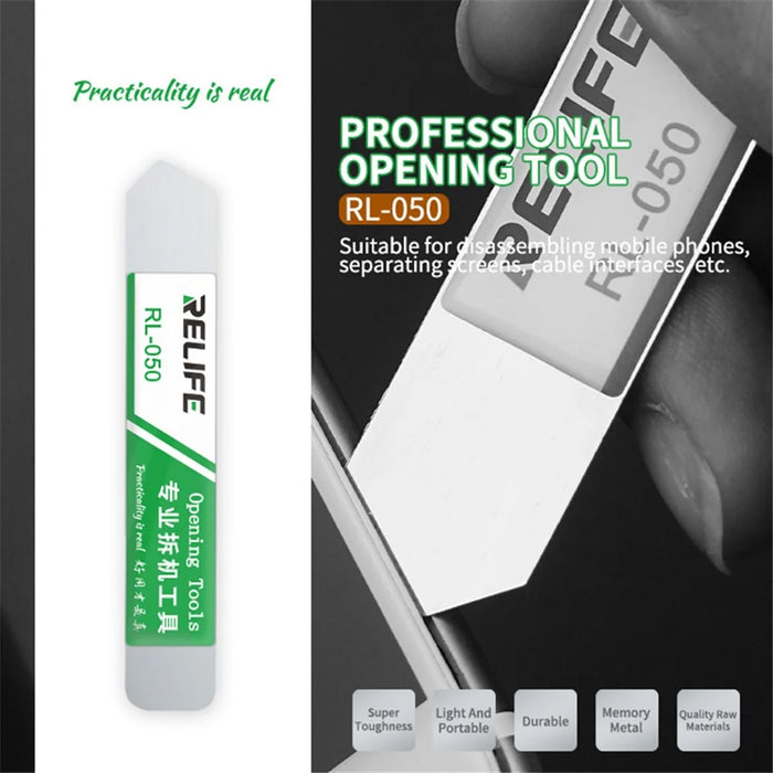 RELIFE RL-050 Metal Opening Pry Tool Bar Opener Spudger Scraper Knife for Smart Phone Screen - 2