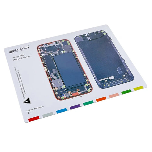 KAIGEXIN Magnetic Screw Mat for iPhone 12 mini 5.4 inch Working Mat Cell Phone Disassembling Auxiliary Tool - 1