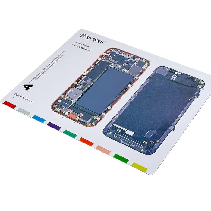 KAIGEXIN Magnetic Screw Mat for iPhone 12 mini 5.4 inch Working Mat Cell Phone Disassembling Auxiliary Tool - 2