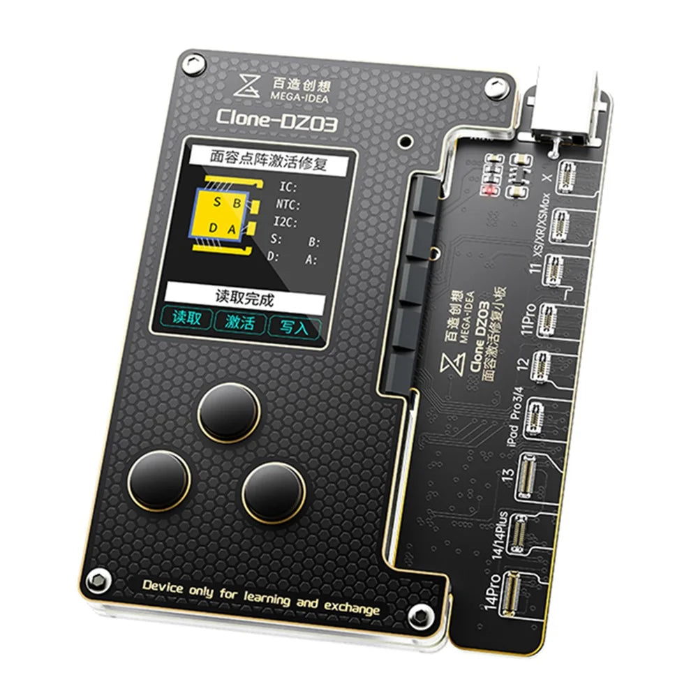 MEGA-IDEA Clone DZ03 No Disassembly Dot Matrix Repair Programmer for iPhone X-12 Mini Face ID Flex Cable Test Read Write - 1