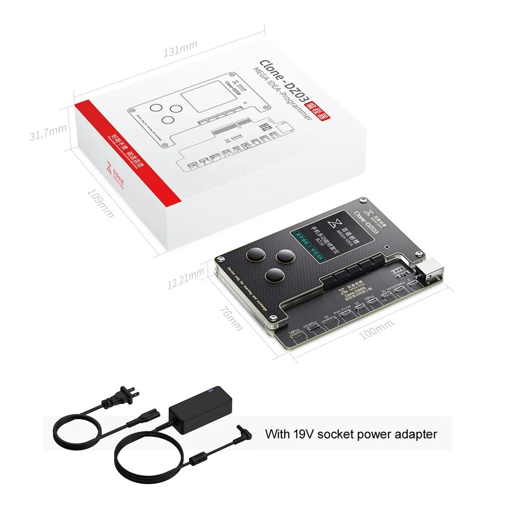 MEGA-IDEA Clone DZ03 No Disassembly Dot Matrix Repair Programmer for iPhone X-12 Mini Face ID Flex Cable Test Read Write - 5