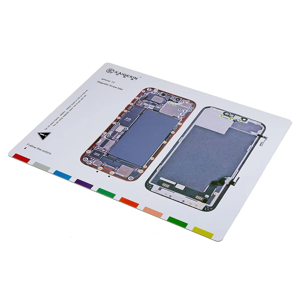 KAIGEXIN Magnetic Screw Mat for iPhone 13 6.1 inch Mini Chart Work Pad Screws Holds Repair Tool - 3