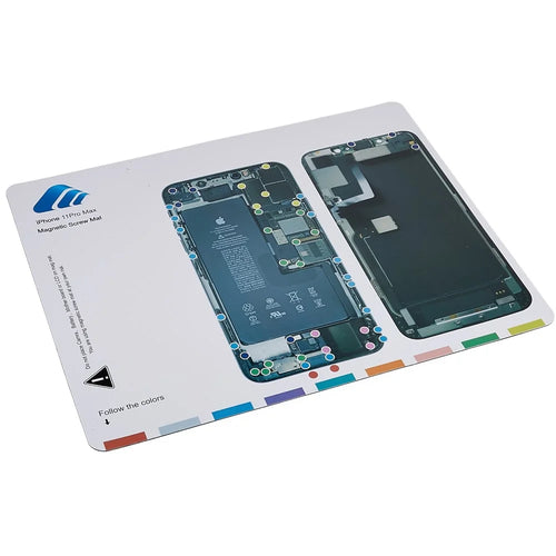 KAIGEXIN for iPhone 11 Pro Max Screw Diagram Keeper Chart Mat Magnetic Guide Pad Phone Repair Tools - 1