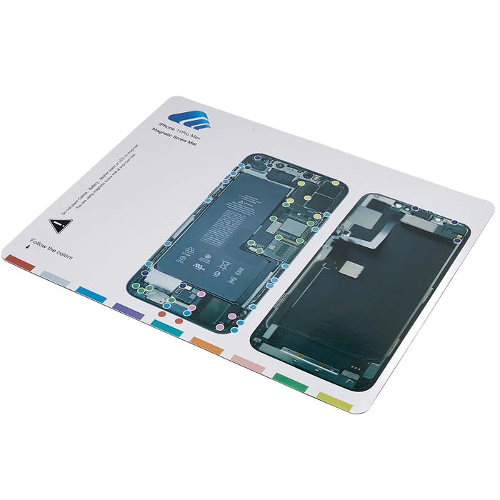 KAIGEXIN for iPhone 11 Pro Max Screw Diagram Keeper Chart Mat Magnetic Guide Pad Phone Repair Tools - 3