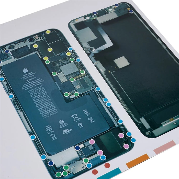 KAIGEXIN for iPhone 11 Pro Max Screw Diagram Keeper Chart Mat Magnetic Guide Pad Phone Repair Tools - 4