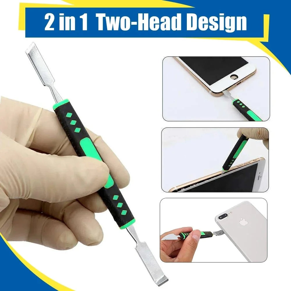 6Pcs / Set Metal Crowbar Phone Laptop Tablet Screen Opening Glue Removal Pry Tools Kit - 6