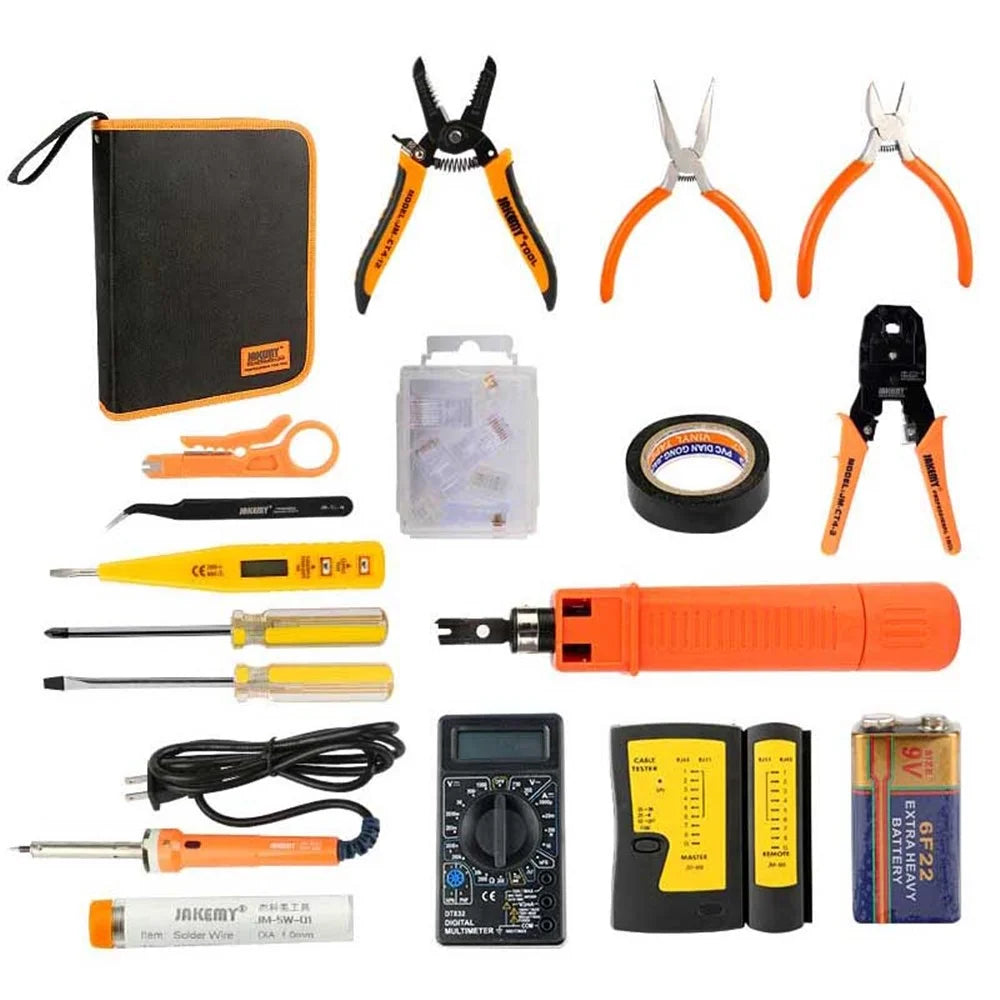 JAKEMY JM-P15 17-in-1 Network Repair Tool Kit Electroprobe Electric Soldering Iron Wire Crimping Pliers Set - 1