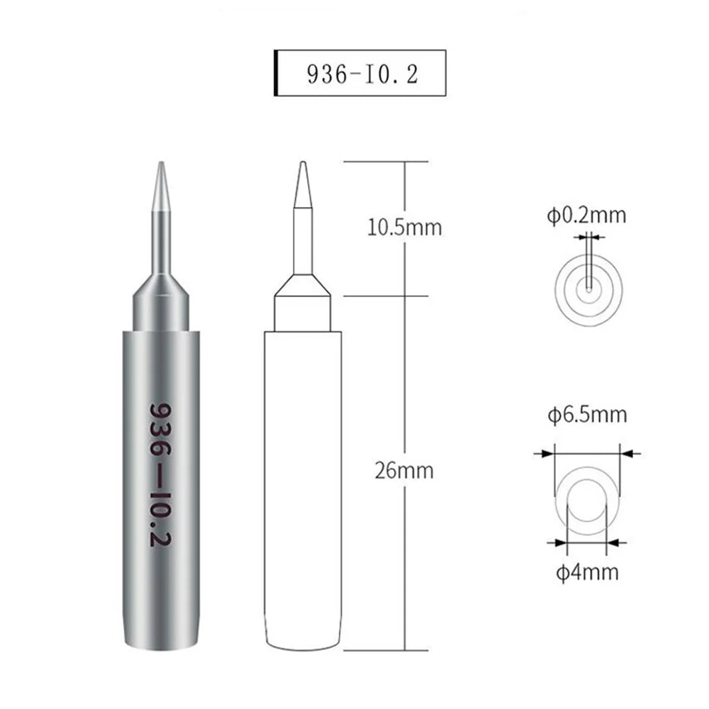 QIANLI 0.2mm Soldering Iron Tip Welding Head Replacement Soldering Station Part - 936-I 0.2 - 2