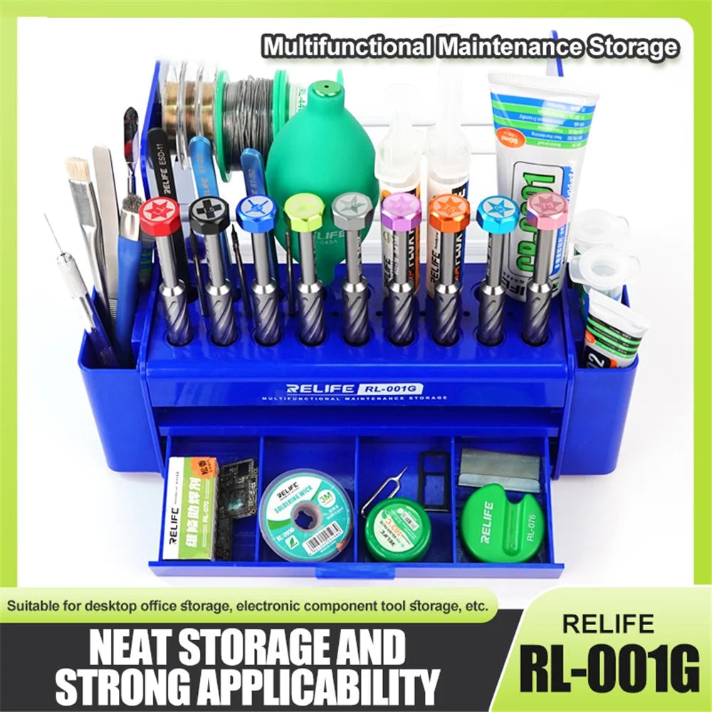 RELIFE RL-001G Multifunctional Maintenance Storage Box Desktop Repairing Tools Storage Rack - 2
