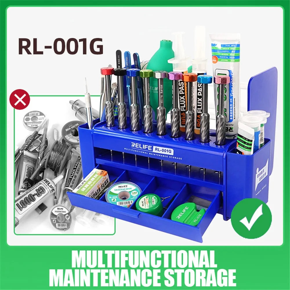 RELIFE RL-001G Multifunctional Maintenance Storage Box Desktop Repairing Tools Storage Rack - 3