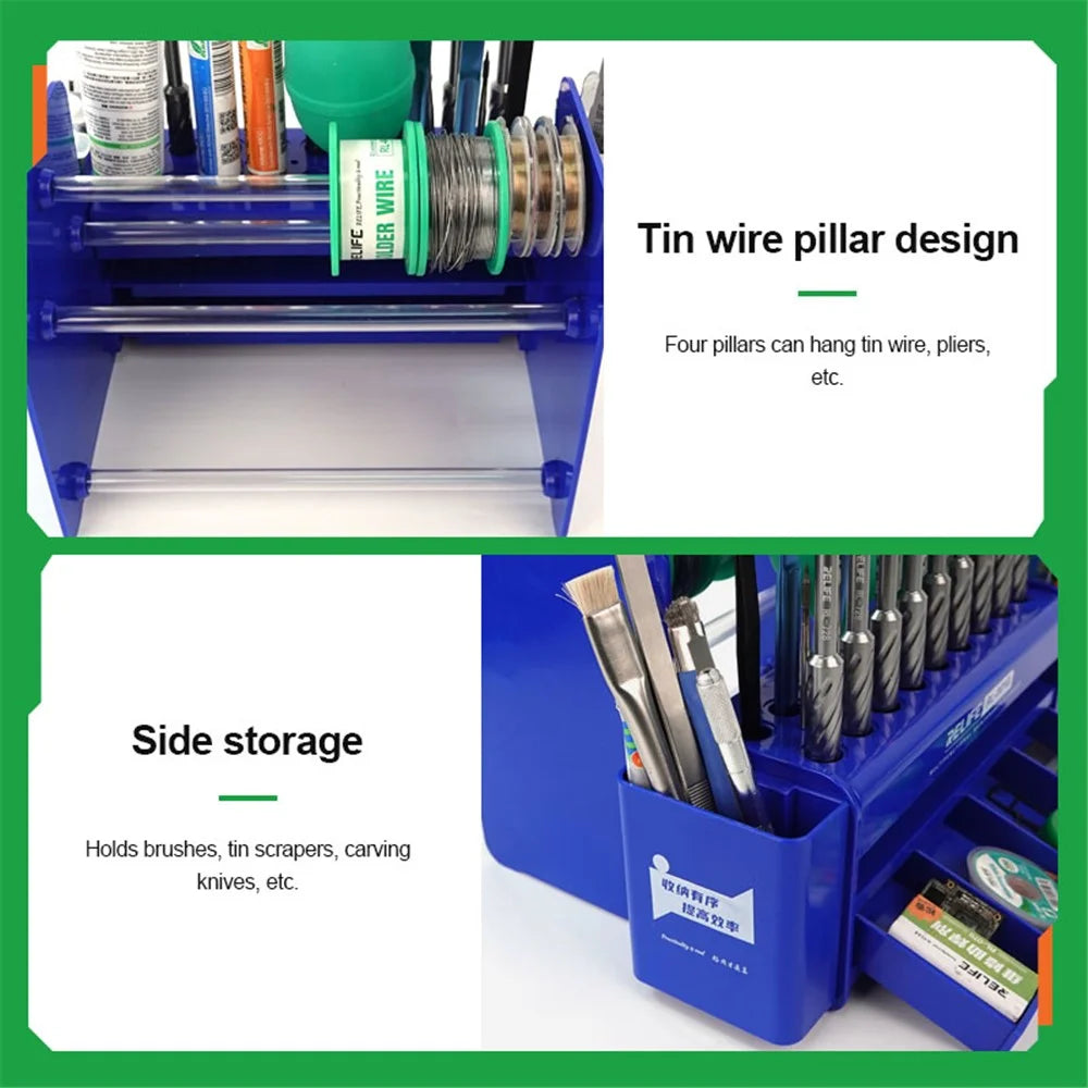 RELIFE RL-001G Multifunctional Maintenance Storage Box Desktop Repairing Tools Storage Rack - 6