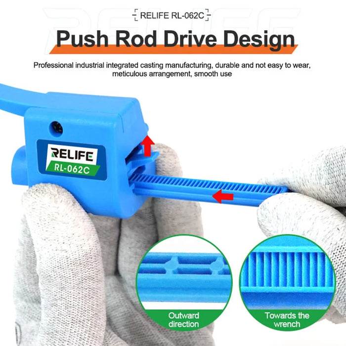 RELIFE RL-062C Manual Glue Gun with Needle Booster Handheld Glue Guns for 3-5CC Syringe Oil, Solder Paste - 5