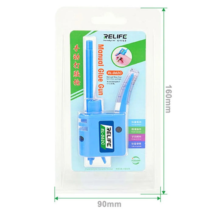 RELIFE RL-062C Manual Glue Gun with Needle Booster Handheld Glue Guns for 3-5CC Syringe Oil, Solder Paste - 7