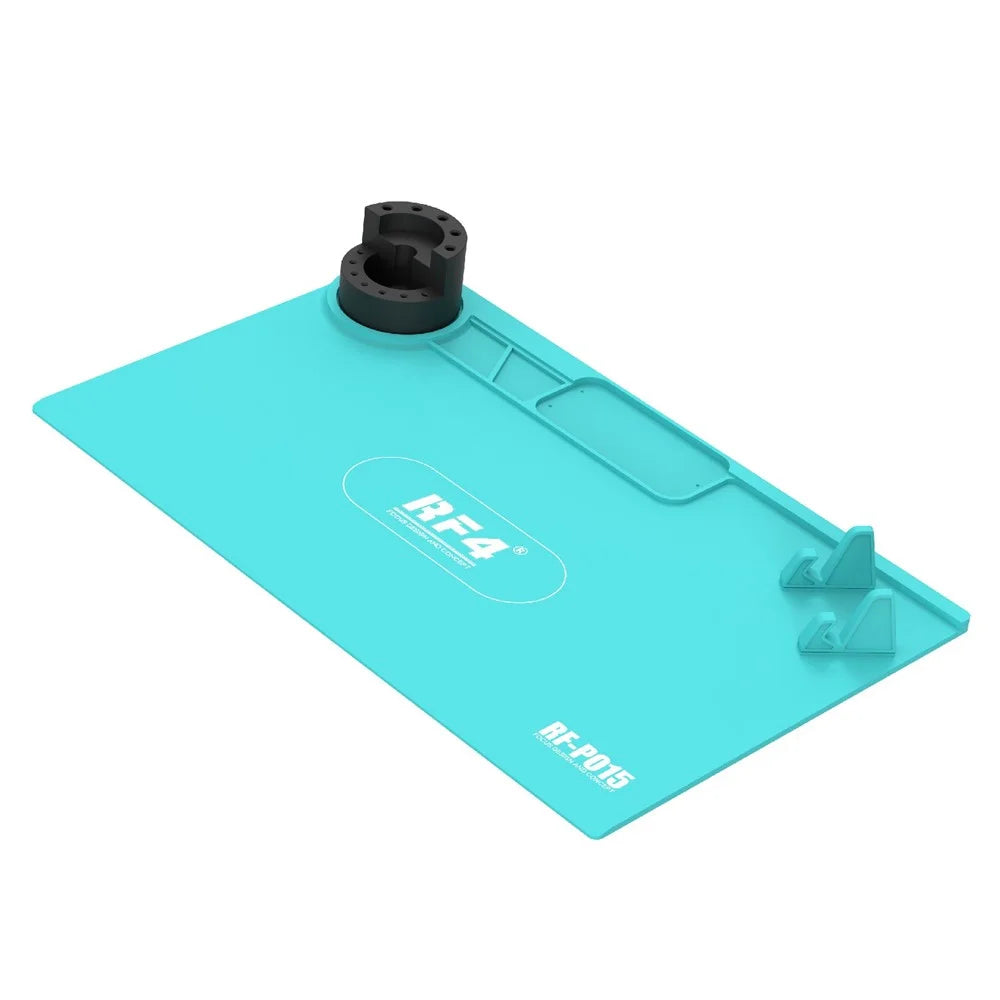 RF4 RF-PO15 Phone Repair Pad Silicone High Temperature Maintenance Mat with Storage Bracket for BGA Soldering Station - 1