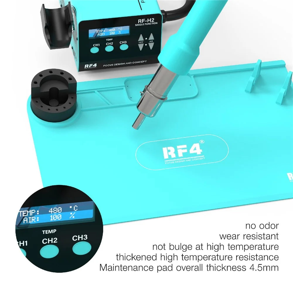 RF4 RF-PO15 Phone Repair Pad Silicone High Temperature Maintenance Mat with Storage Bracket for BGA Soldering Station - 3
