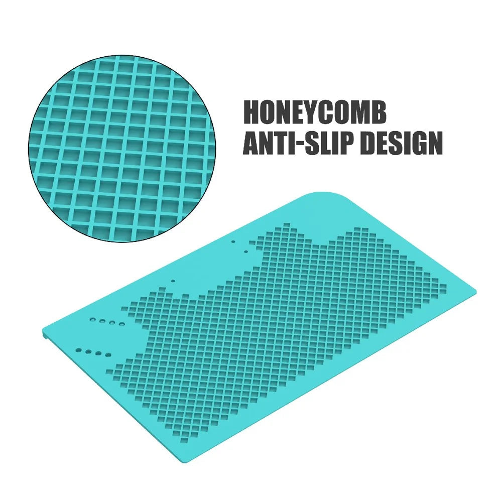 RF4 RF-PO15 Phone Repair Pad Silicone High Temperature Maintenance Mat with Storage Bracket for BGA Soldering Station - 7