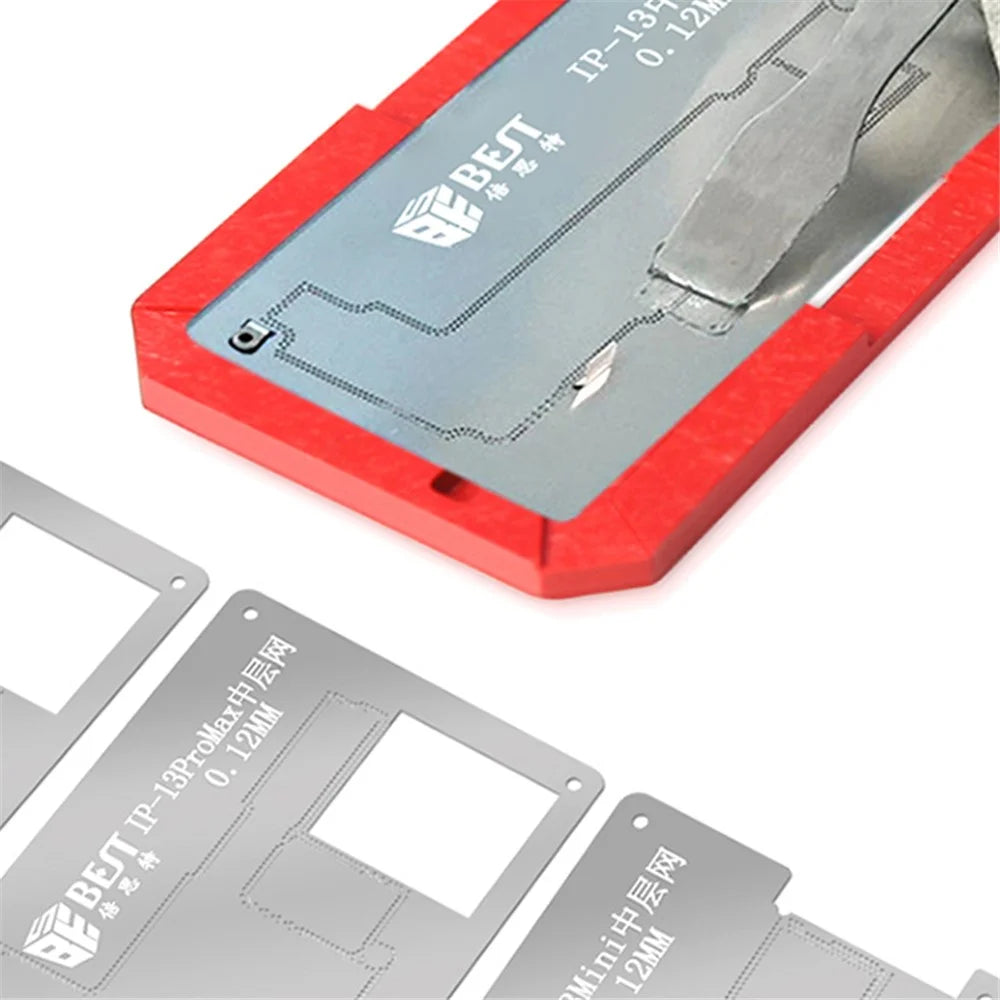 BEST BST-082 For iPhone 13 Series CPU Soldering Reballing Stencil Cell Phone Magnetic Tinning Plate - 5