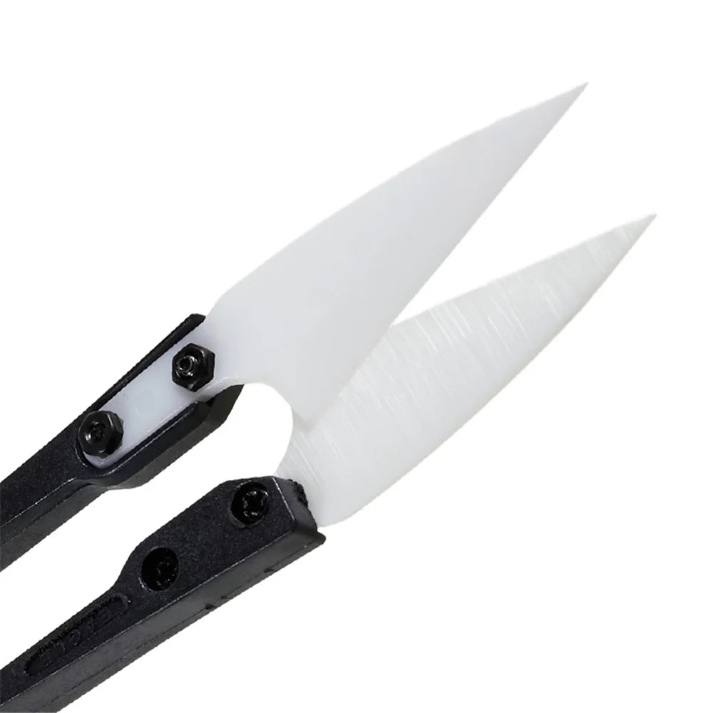 BEST U-Shape Ceramic Scissors Plastic + Metal Anti-static Scissors for Cell Phone Repair - 4