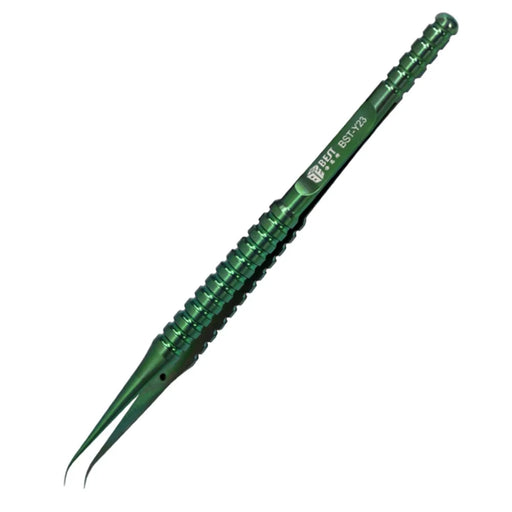 BEST BST-Y23 Titanium Alloy Curved Fine Tip Tweezers Electronic Device Precision Repair Tool - 1