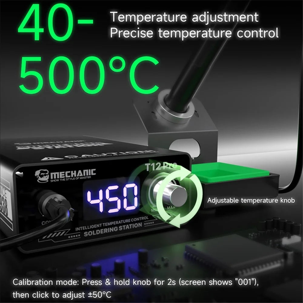 MECHANIC T12 Pro Soldering Station Intelligent Temperature Controller Anti-Static Electronics Repair Tool - EU Plug - 2