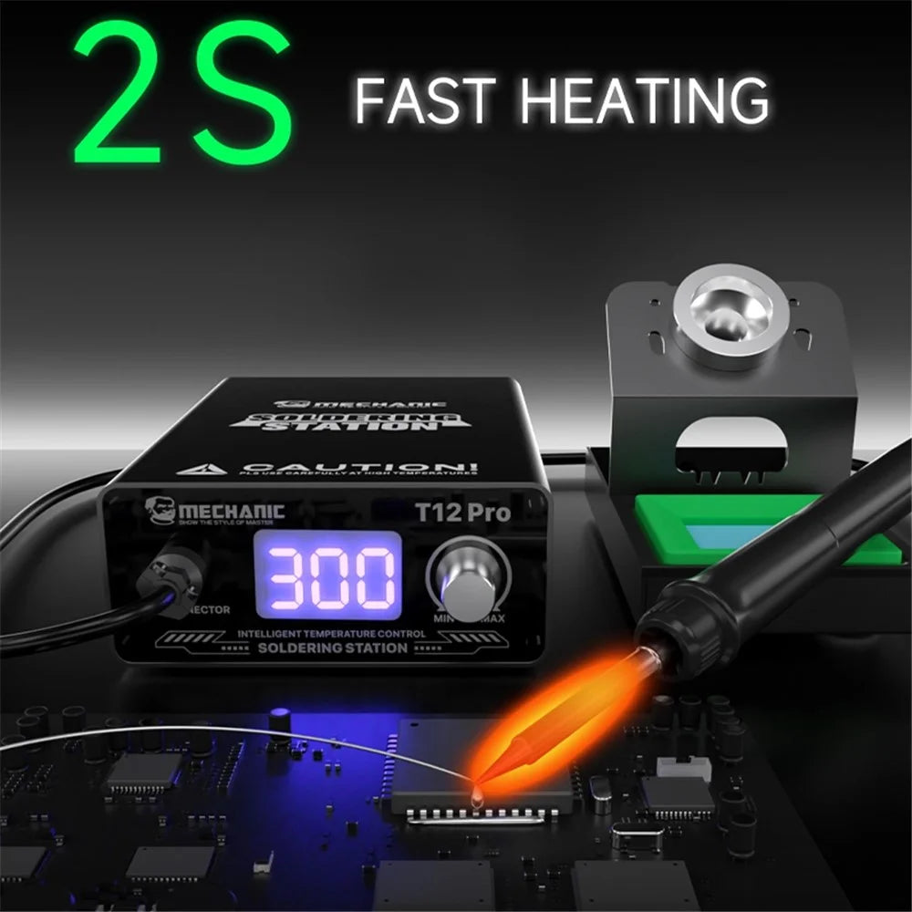 MECHANIC T12 Pro Soldering Station Intelligent Temperature Controller Anti-Static Electronics Repair Tool - EU Plug - 3