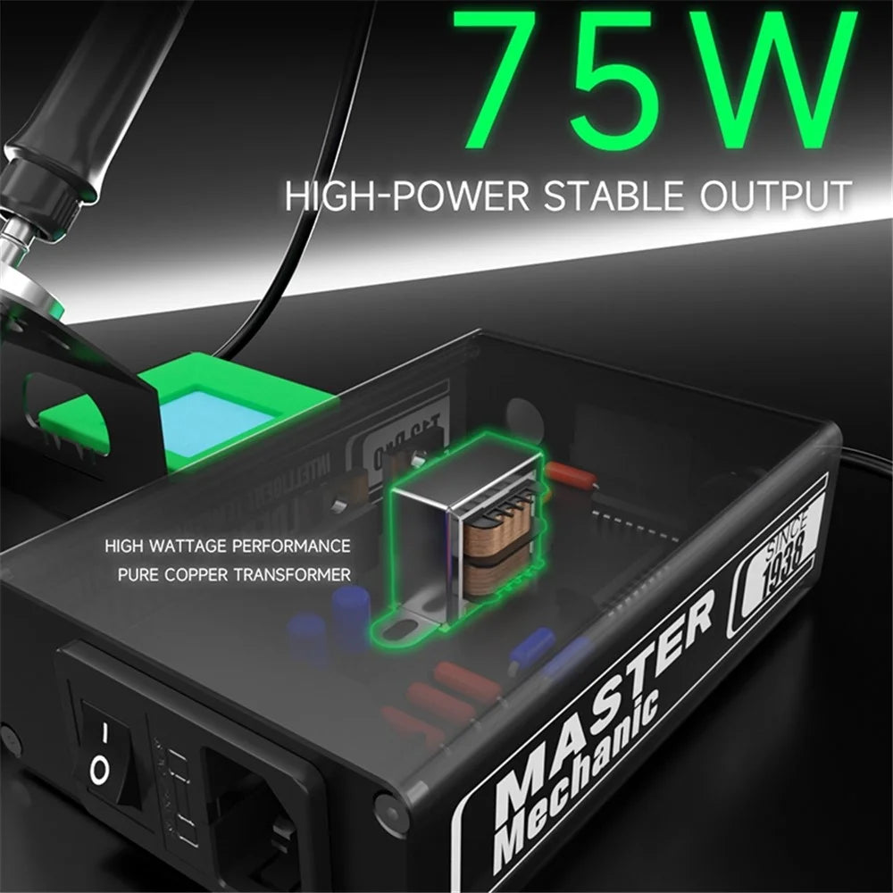 MECHANIC T12 Pro Soldering Station Intelligent Temperature Controller Anti-Static Electronics Repair Tool - EU Plug - 4