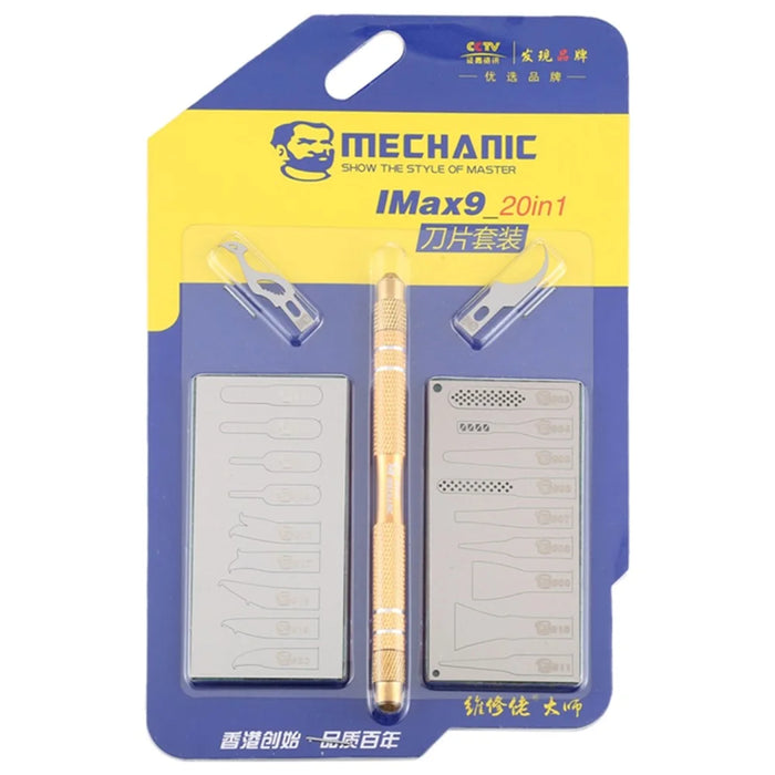 MECHANIC Imax9 20-in-1 Multifunctional Mobilephone Chip Motherboard Disassemble Blade Glue Cleaning Rework Tool - 4