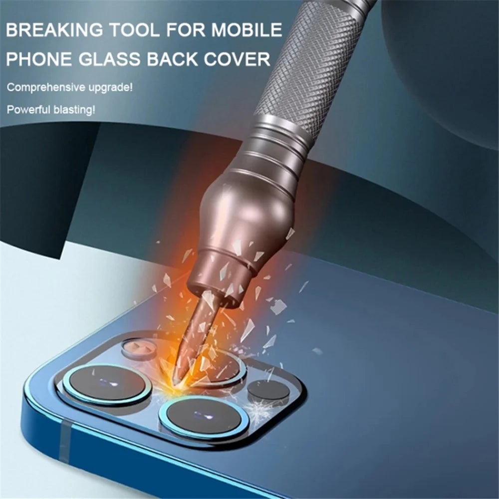MECHANIC iRock5 Tungsten Steel Phone Glass Back Cover Blasting Pen Cellphone Lens Module Rear Cover Disassembly Tool - 2