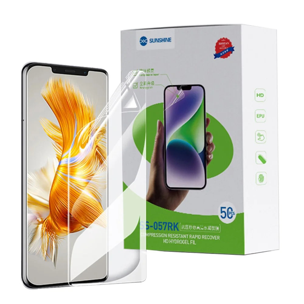 SUNSHINE SS-057RK 50Pcs Anti-stress Instant Repair High Definition EPU Hydrogel Film (Work with SUNSHINE SS-890) - 1