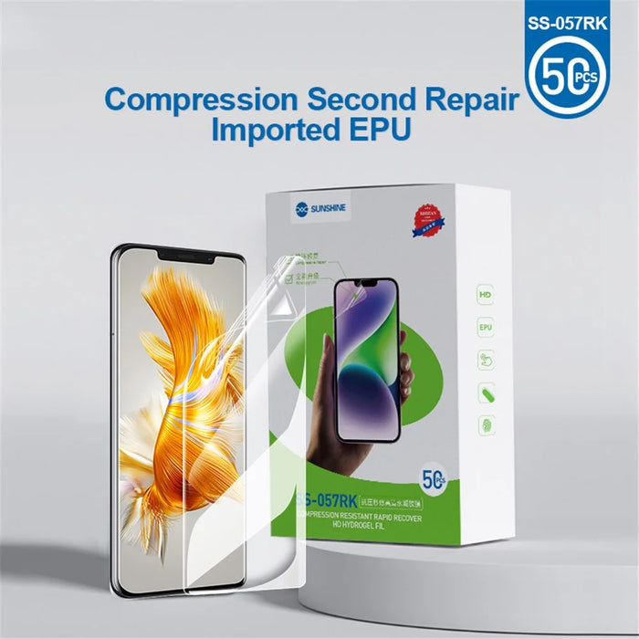 SUNSHINE SS-057RK 50Pcs Anti-stress Instant Repair High Definition EPU Hydrogel Film (Work with SUNSHINE SS-890) - 2