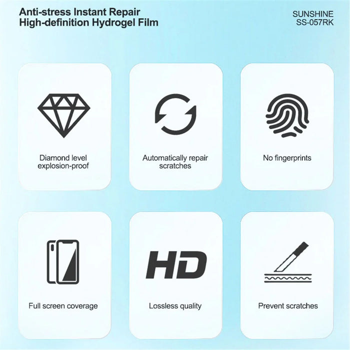 SUNSHINE SS-057RK 50Pcs Anti-stress Instant Repair High Definition EPU Hydrogel Film (Work with SUNSHINE SS-890) - 4