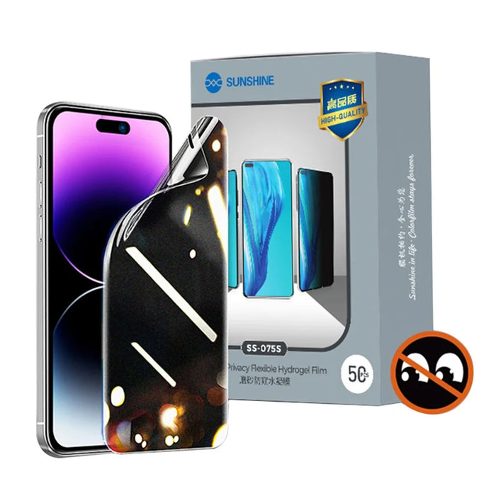 SUNSHINE SS-075S 50Pcs Matte Anti-peep Hydrogel Film Privacy Protection Screen Film (Work with SUNSHINE SS-890) - 1