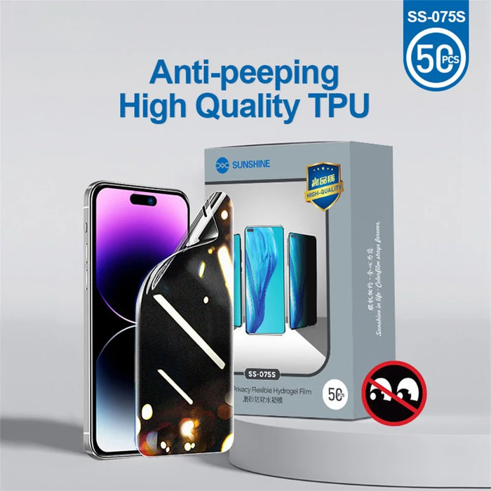SUNSHINE SS-075S 50Pcs Matte Anti-peep Hydrogel Film Privacy Protection Screen Film (Work with SUNSHINE SS-890) - 2