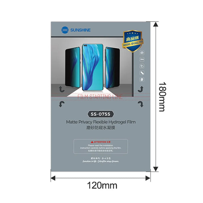 SUNSHINE SS-075S 50Pcs Matte Anti-peep Hydrogel Film Privacy Protection Screen Film (Work with SUNSHINE SS-890) - 7