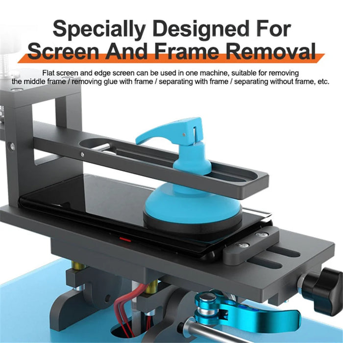 SUNSHINE S-918L Plus 7-in-1 Straight Curved Screen Separator 360-degree Mobile Phone Heating Separation Screen Repair Tool - UK Plug - 5